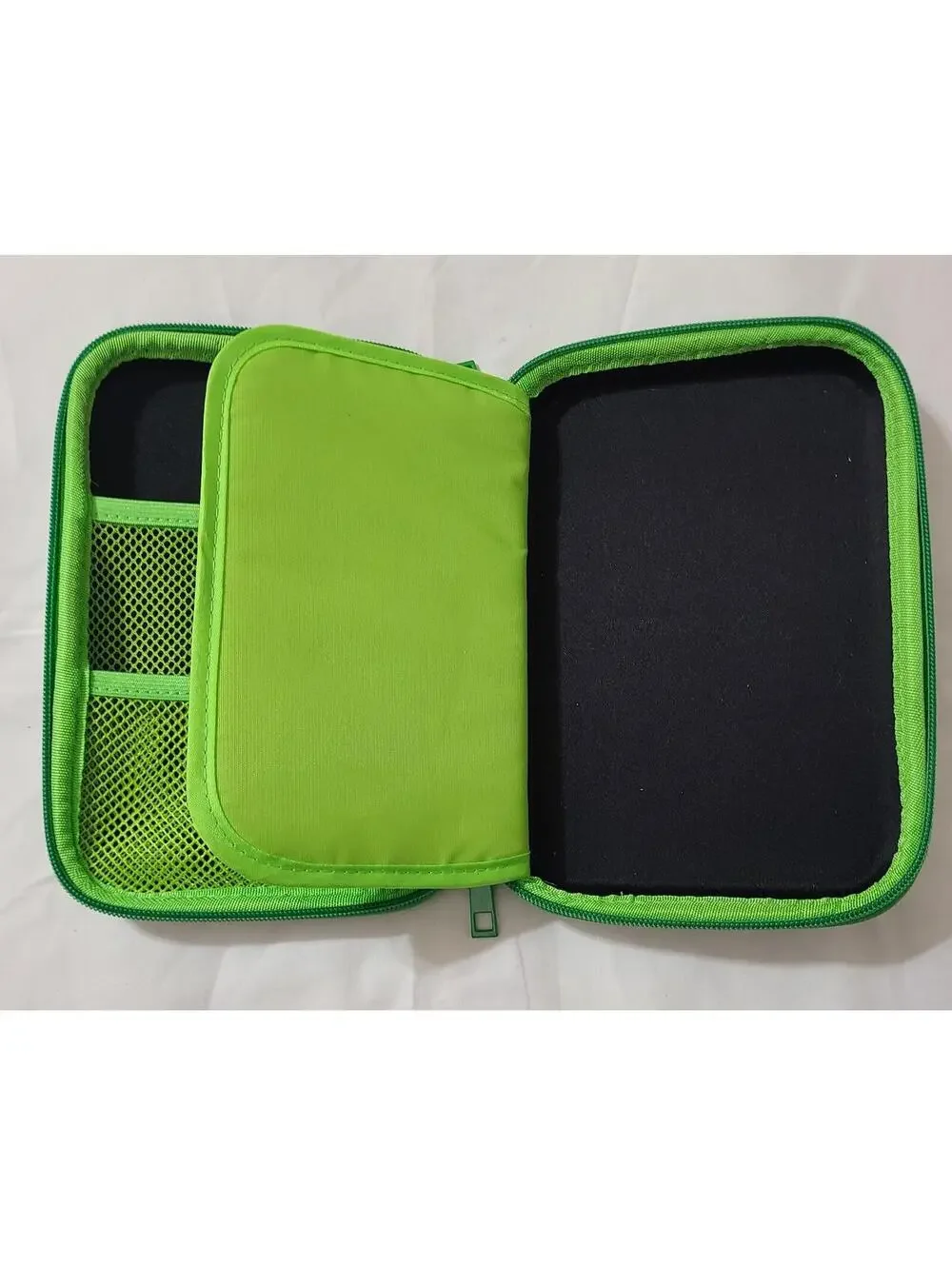 Minecraft Game Pattern Tech Pencil Hard Case Boys Green Travel Storage Organizer